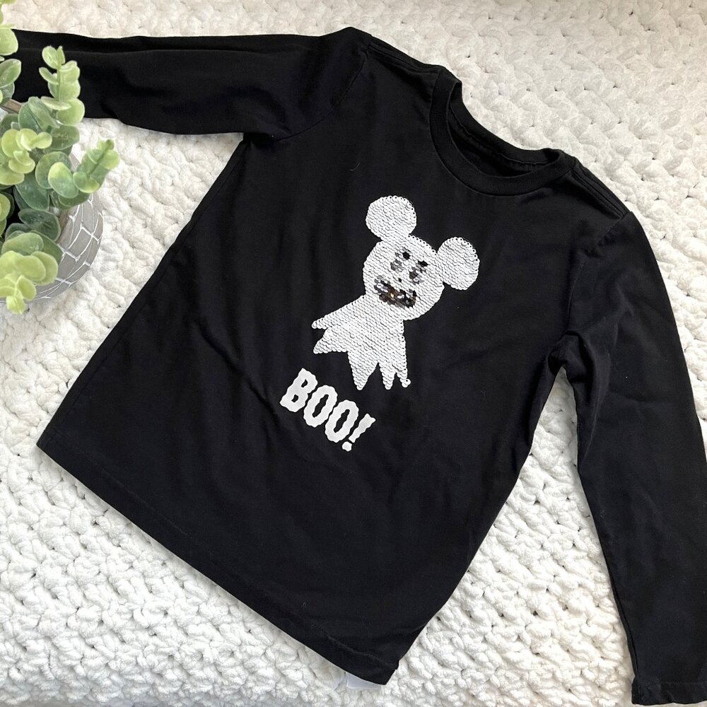 Girls Disney Halloween Flip Shirt (Black) XS
